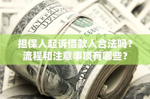 北京担保人起诉借款人合法吗？流程和注意事项有哪些？